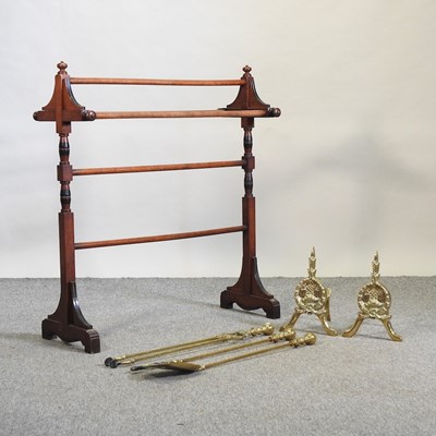 Lot 442 - A 19th century mahogany towel rail