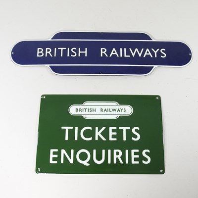 Lot 295 - A vintage style Ticket Enquiries sign,...
