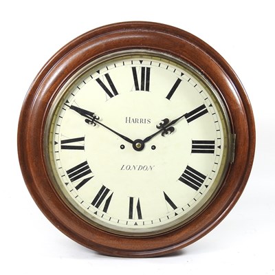 Lot 19 - A 19th century mahogany dial clock, the...