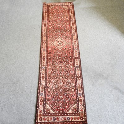 Lot 250 - A Persian malayer runner, with flowerhead...