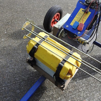 Lot 612 - A Pro-Matic Superhawk clay pigeon trap, on a...