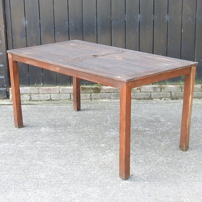 Lot 336 - A wooden garden table