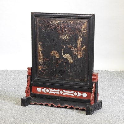 Lot 632 - An early 20th century Chinese table screen