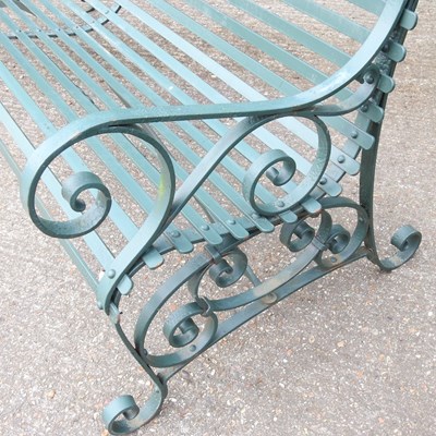 Lot 479 - A large hand forged green painted cast iron...