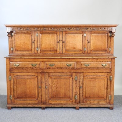Lot 253 - A good quality 17th century style light oak...
