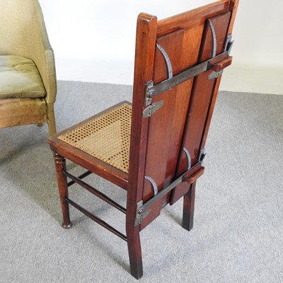 Lot 199 - An Edwardian patent chair/valet stand,...