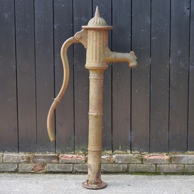 Lot 310 - A 19th century cast iron garden water pump,...