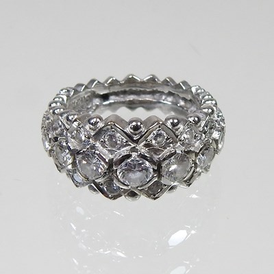 Lot 54 - An 18 carat gold diamond cluster ring, set...