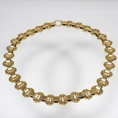 Lot 83 - A vintage heavy link necklace, with...