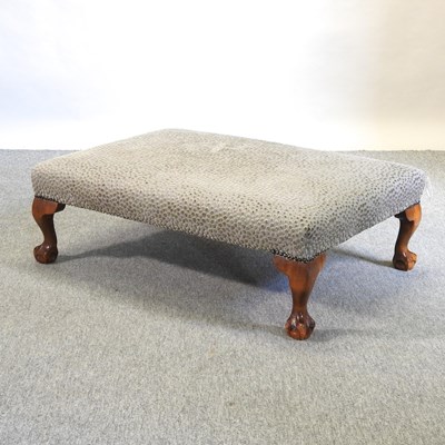 Lot 663 - A modern grey upholstered footstool