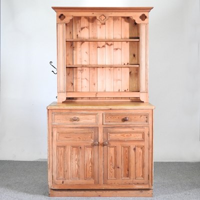 Lot 143 - A pine dresser, with a boarded back