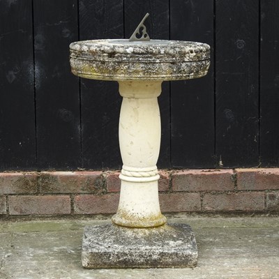 Lot 315 - A reconstituted stone sun dial