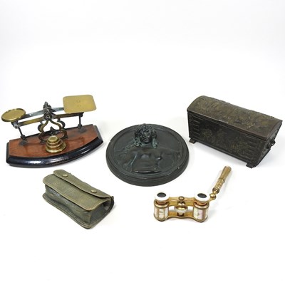Lot 243 - A set of early 20th century postal scales and...