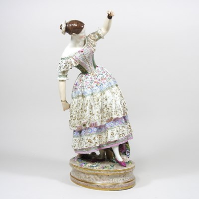 Lot 98 - A 19th century Meissen porcelain figure of...