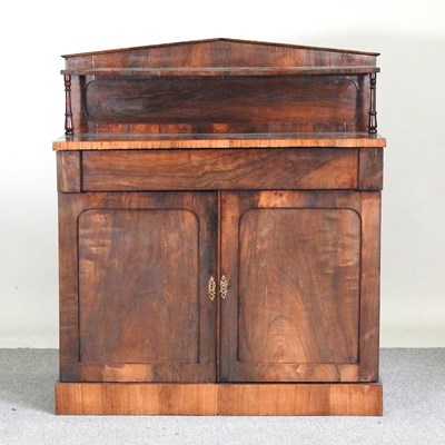 Lot 185 - A 19th century rosewood chiffonier, with a...