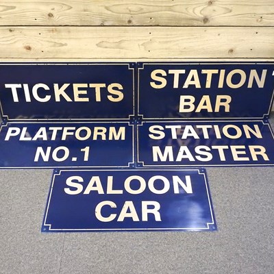 Lot 59 - A collection of railway information signs,...