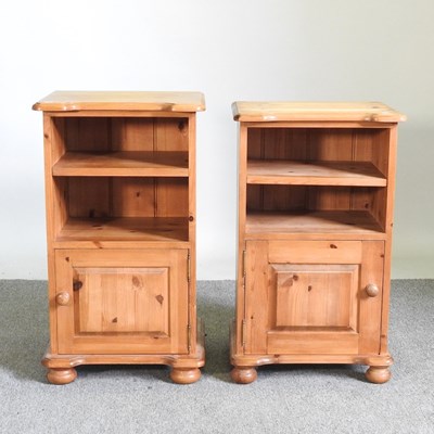 Lot 616 - A near pair of modern pine side cabinets (2)