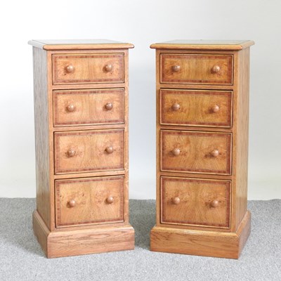 Lot 67 - A pair of hand made burr oak and inlaid...