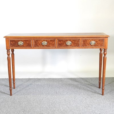 Lot 271 - A bespoke made burr walnut side table,...