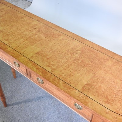 Lot 148 - A bespoke made birch side table, containing...