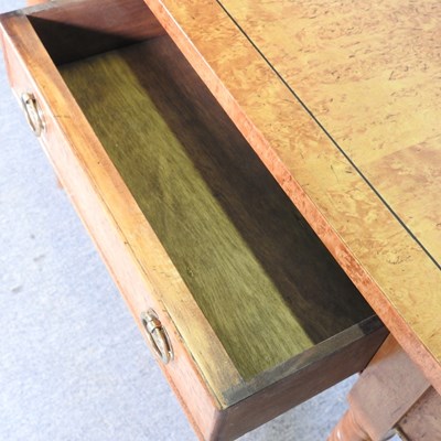 Lot 148 - A bespoke made birch side table, containing...