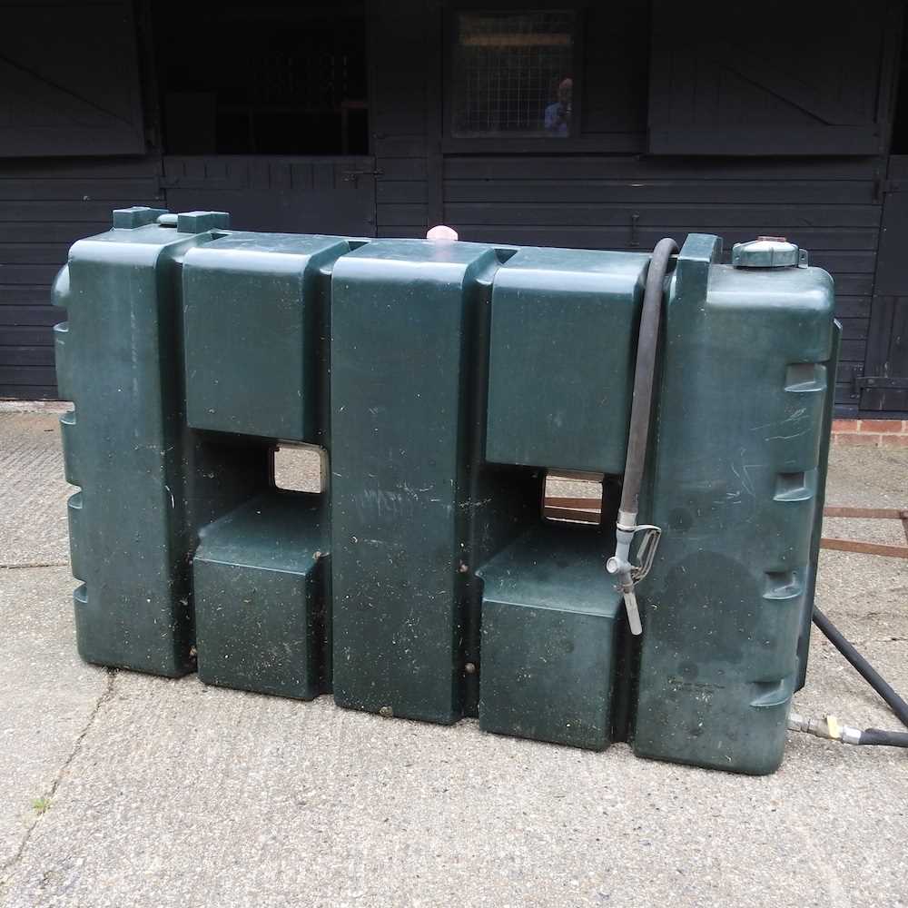 Lot 547 - A large poly oil tank, 200cm wide