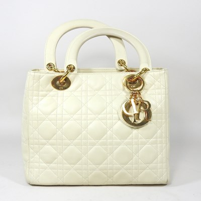 Lot 50 - A Christion Dior medium Lady Dior handbag, in...