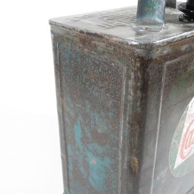 Lot 481 - A vintage Castrol petrol can table lamp base,...