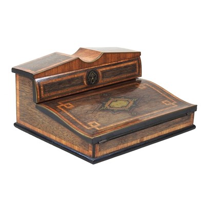 Lot 21 - A 19th century rosewood, marquetry and cut...