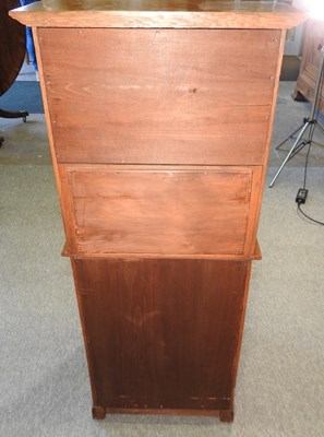 Lot 659 - An early 20th century light oak side cabinet