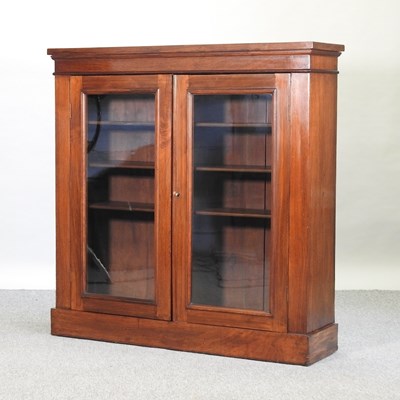 Lot 674 - A Victorian mahogany dwarf glazed bookcase