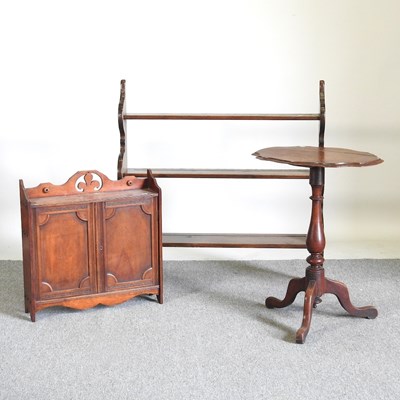 Lot 216 - A 19th century tripod table, together with a...