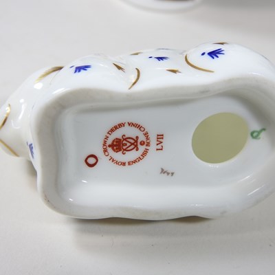 Lot 343 - A Royal Crown Derby Kingfisher paperweight,...