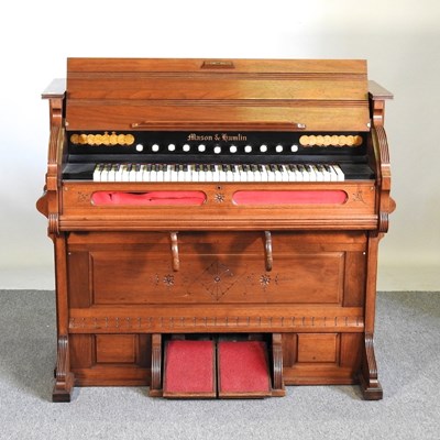 Lot 82 - A Victorian walnut cased chapel organ, by...