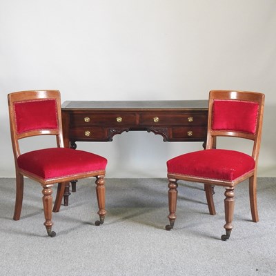 Lot 204 - A Victorian mahogany desk, on turned legs,...