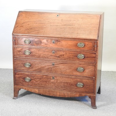 Lot 676 - A Regency mahogany bureau