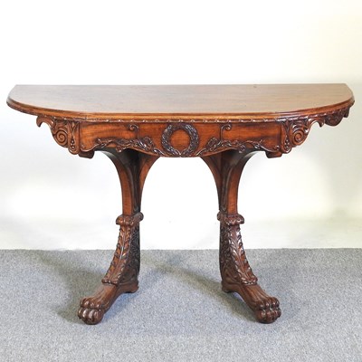 Lot 430 - An unusual 19th century mahogany console table,...