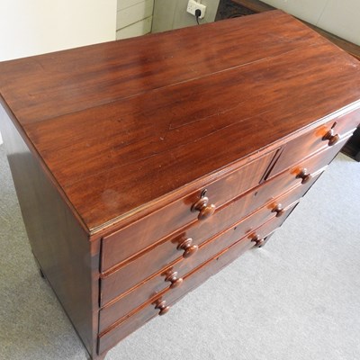 Lot 122 - A 19th century mahogany chest of drawers, on...