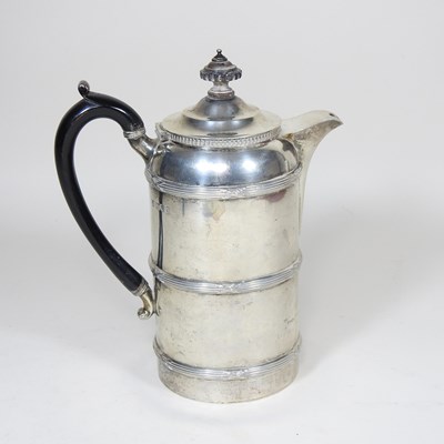 Lot 52 - An early 20th century silver teapot, of...