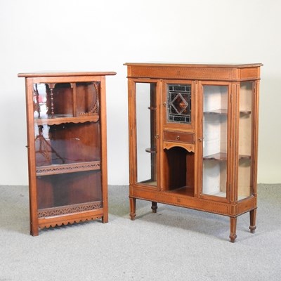 Lot 257 - An Edwardian mahogany and inlaid display...