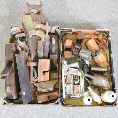 Lot 596 - A collection of hand tools and other items, to...