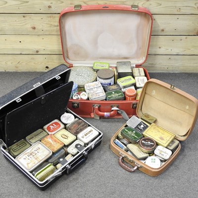 Lot 405 - A case of vintage tins