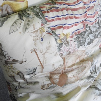 Lot 143 - A pair of continental upholstered chairs, on...