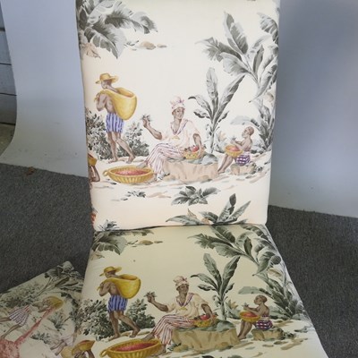 Lot 143 - A pair of continental upholstered chairs, on...