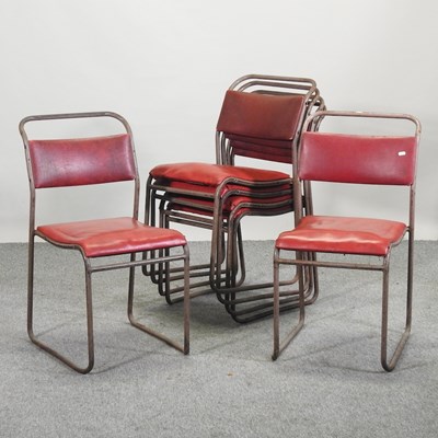 Lot 85 - A set of six mid 20th century stacking chairs