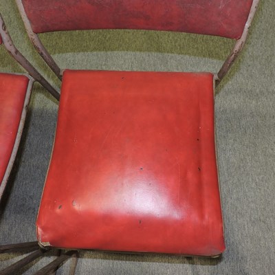 Lot 85 - A set of six mid 20th century stacking chairs
