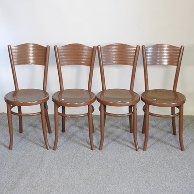 Lot 433 - A set of four Thonet style bentwood dining...