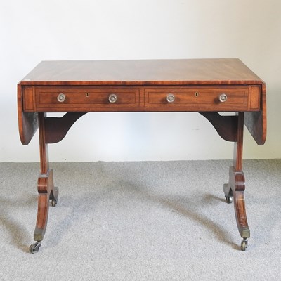 Lot 246 - A Regency mahogany sofa table, on a splayed base