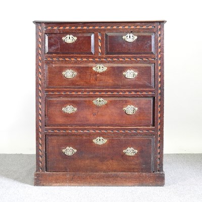 Lot 509 - An early 20th century walnut inlaid and...