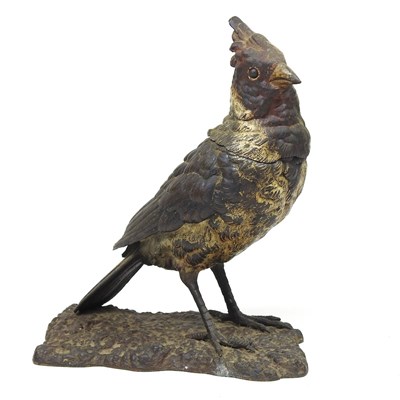Lot 471 - A 19th century Austrian cold painted bronze...